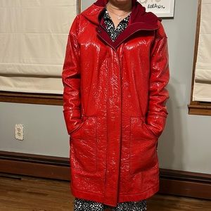 Red Elizabeth & James red rain jacket